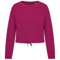 Dames Sweater Native Spirit Ecologische cropped Cherry Purple